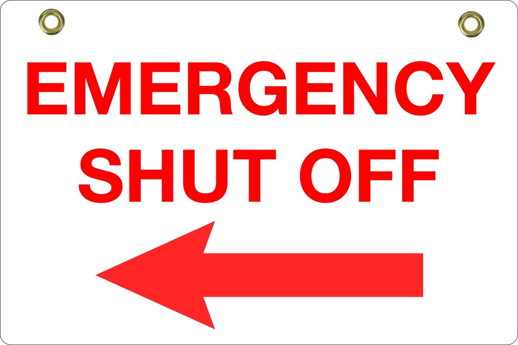 CBS-2416-ESO 2 Way Sign - Emergency Shut Off | Gasoline Advertising